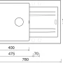 Sinks LINEA 780 N Titanium #1